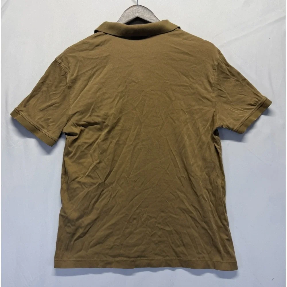 Banana Republic Luxe Touch Performance Polo Shirt Mens Large Camel Golf Tennis